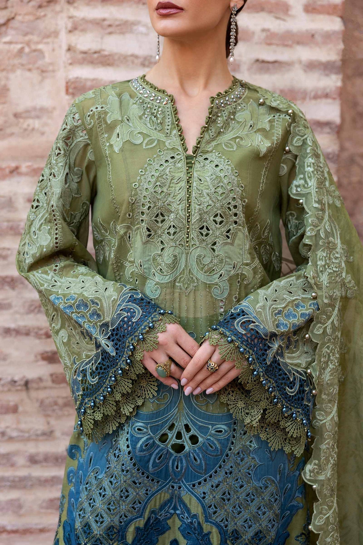 Maria B | Luxury Lawn 25 | D-2501-A by Maria B - Designer Dress - Type: Ladies Clothes - Available at Libayah - 100% Original