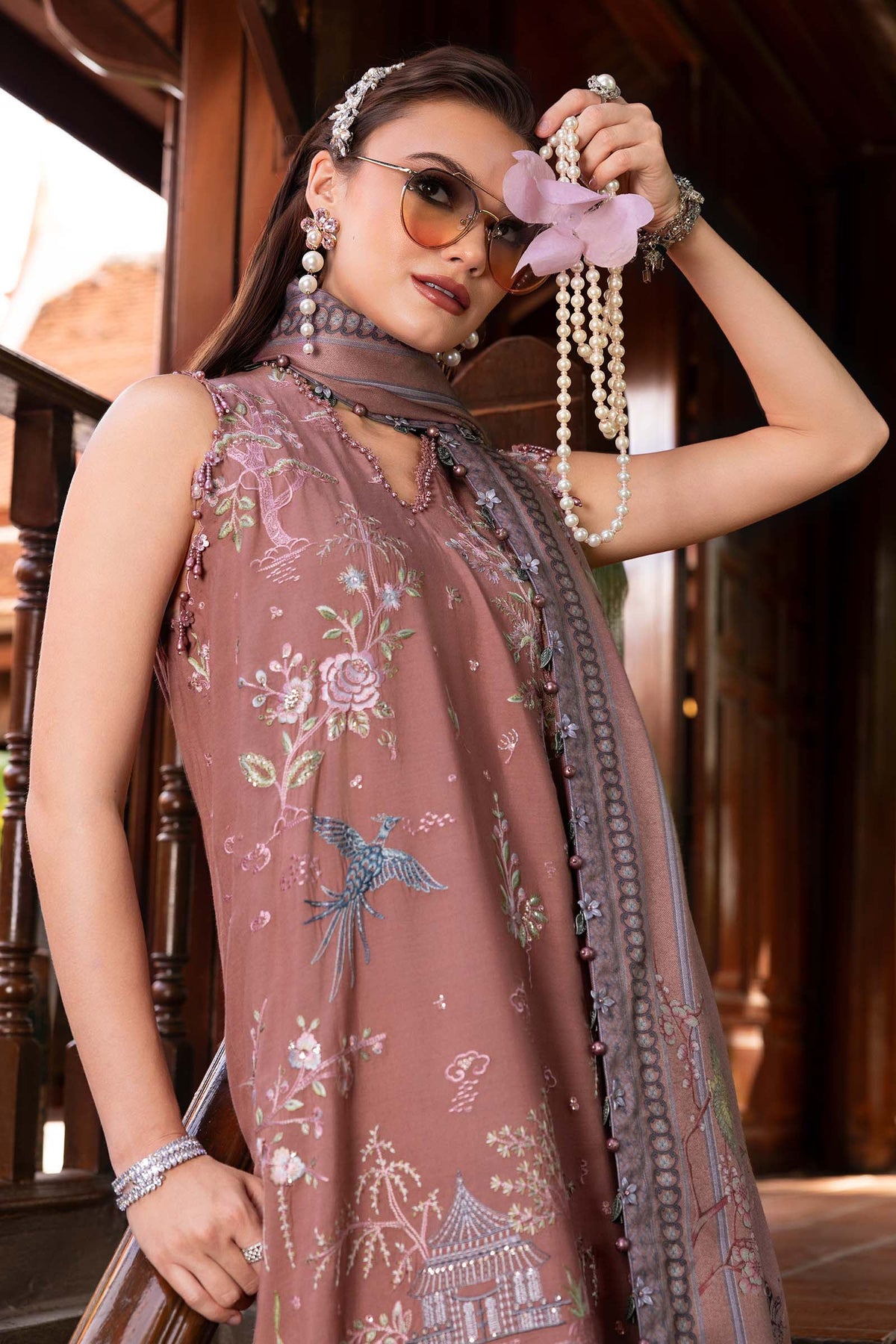 Maria B | M Prints Winter 25 | MPT-2801-A by Maria B - Designer Dress  - Type : Ladies Clothes - Available at Libayah - 100% Original 