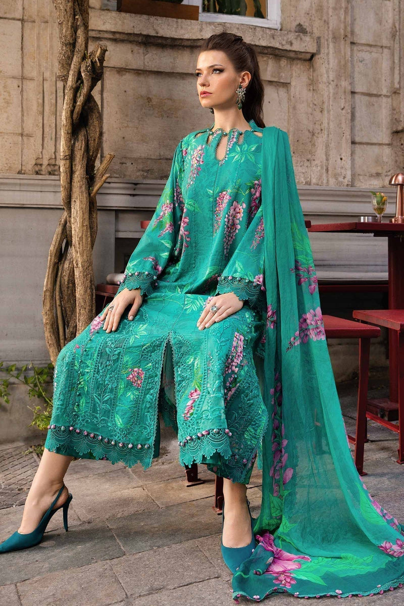 Maria B | M Prints Fall Edit 24 | MPT-2301-A by Maria B - Designer Dress  - Type : Ladies Clothes - Available at Libayah - 100% Original 