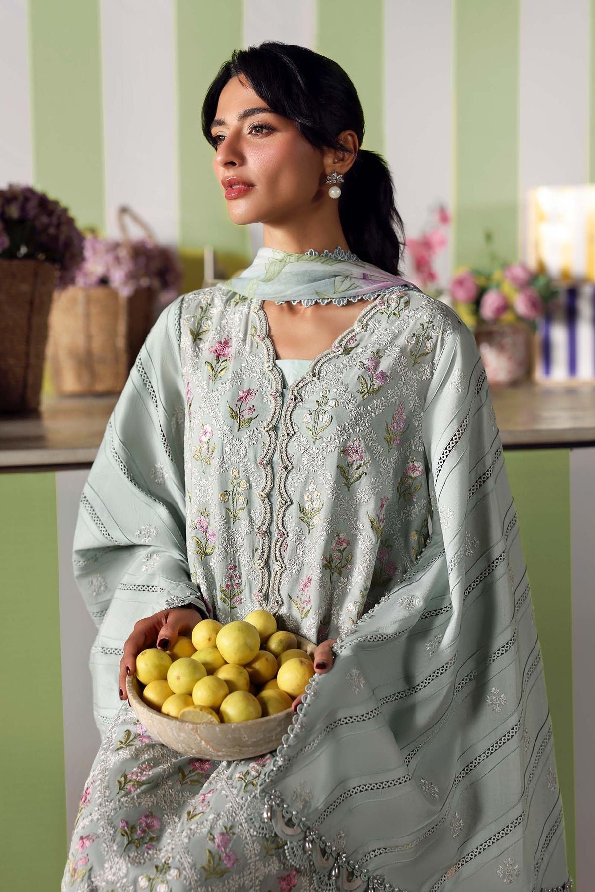 Maria B | M Prints 26 | MPT-3001-B by Maria B - Designer Dress  - Type : Ladies Clothes - Available at Libayah - 100% Original 