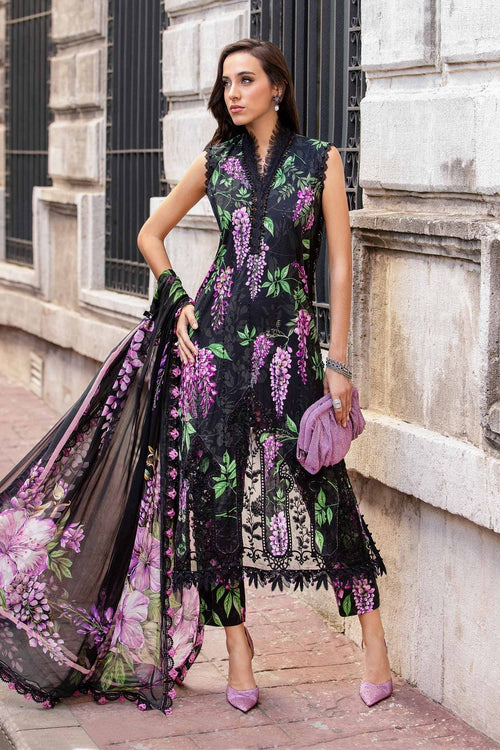 Maria B | M Prints Fall Edit 24 | MPT-2301-B by Maria B - Designer Dress  - Type : Ladies Clothes - Available at Libayah - 100% Original 