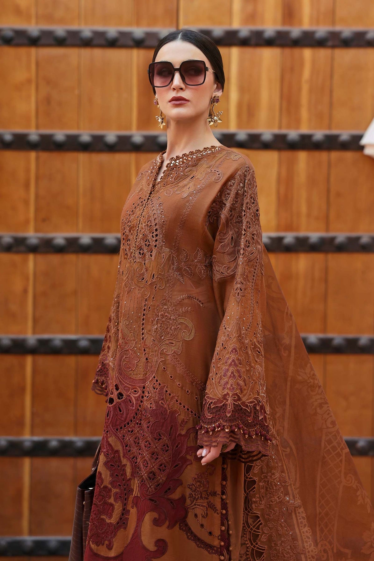 Maria B | Luxury Lawn 25 | D-2501-B by Maria B - Designer Dress - Type: Ladies Clothes - Available at Libayah - 100% Original