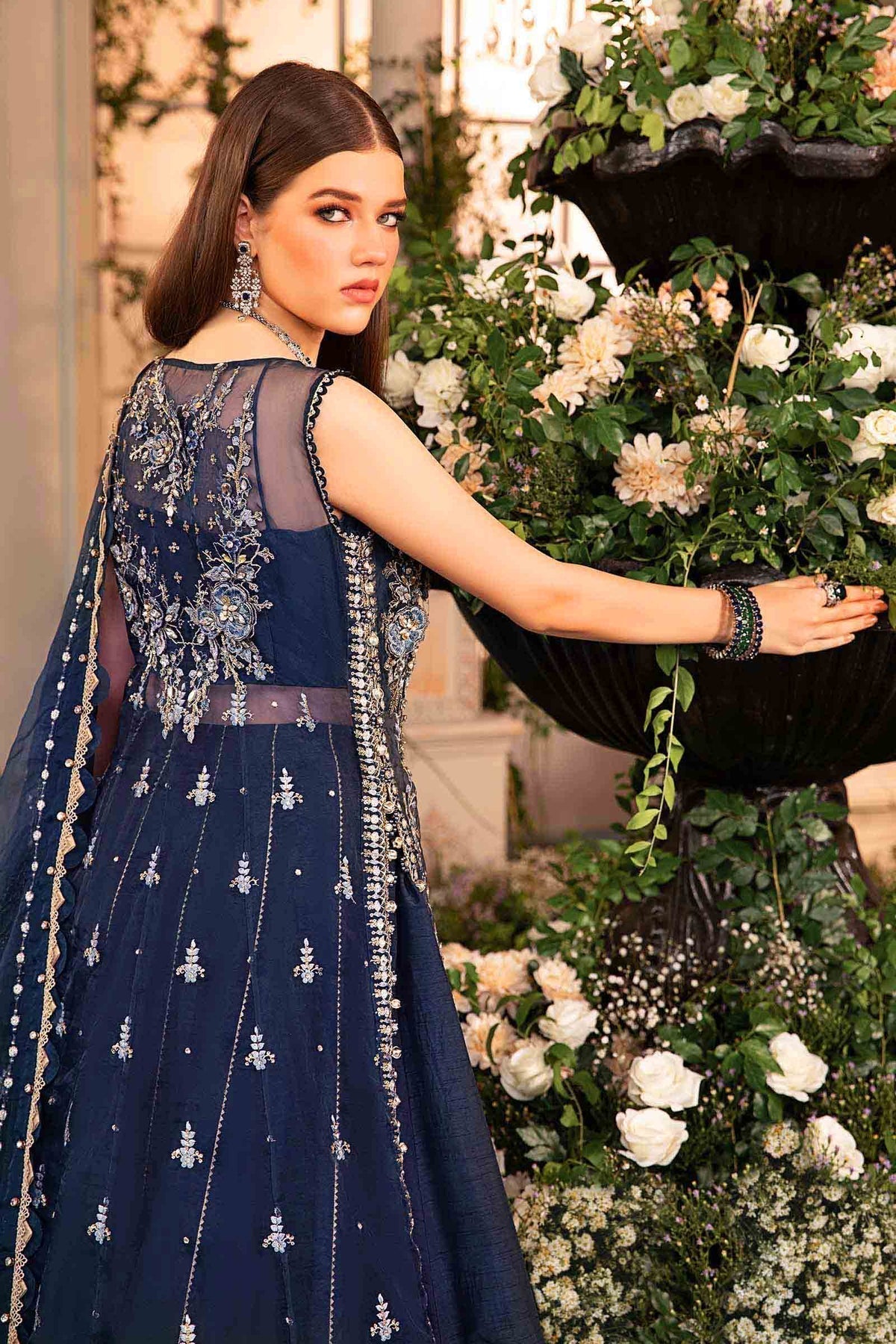 Maria B | Mbroidered Formals 24| Organza Suit | BD-2901 by Maria B - Designer Dress  - Type : Wedding Dress - Available at Libayah - 100% Original 