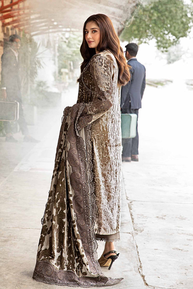Maria B | Winter Luxe 24 | Velvet DL-1201 by Maria B - Designer Dress  - Type : Ladies Clothes - Available at Libayah - 100% Original 