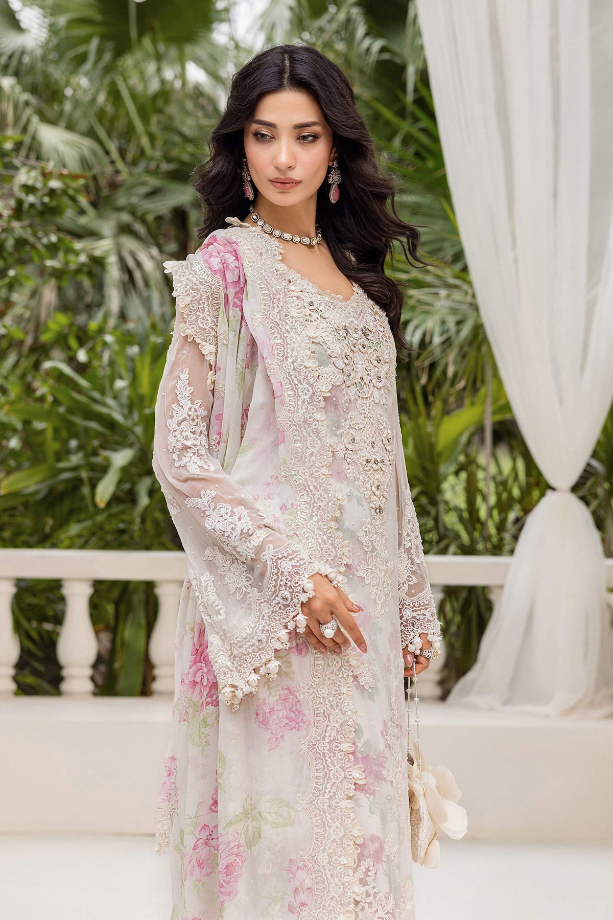 Maria B | Chiffon Formals 25 | MPC-25-101 by Maria B - Designer Dress  - Type : Ladies Clothes - Available at Libayah - 100% Original 