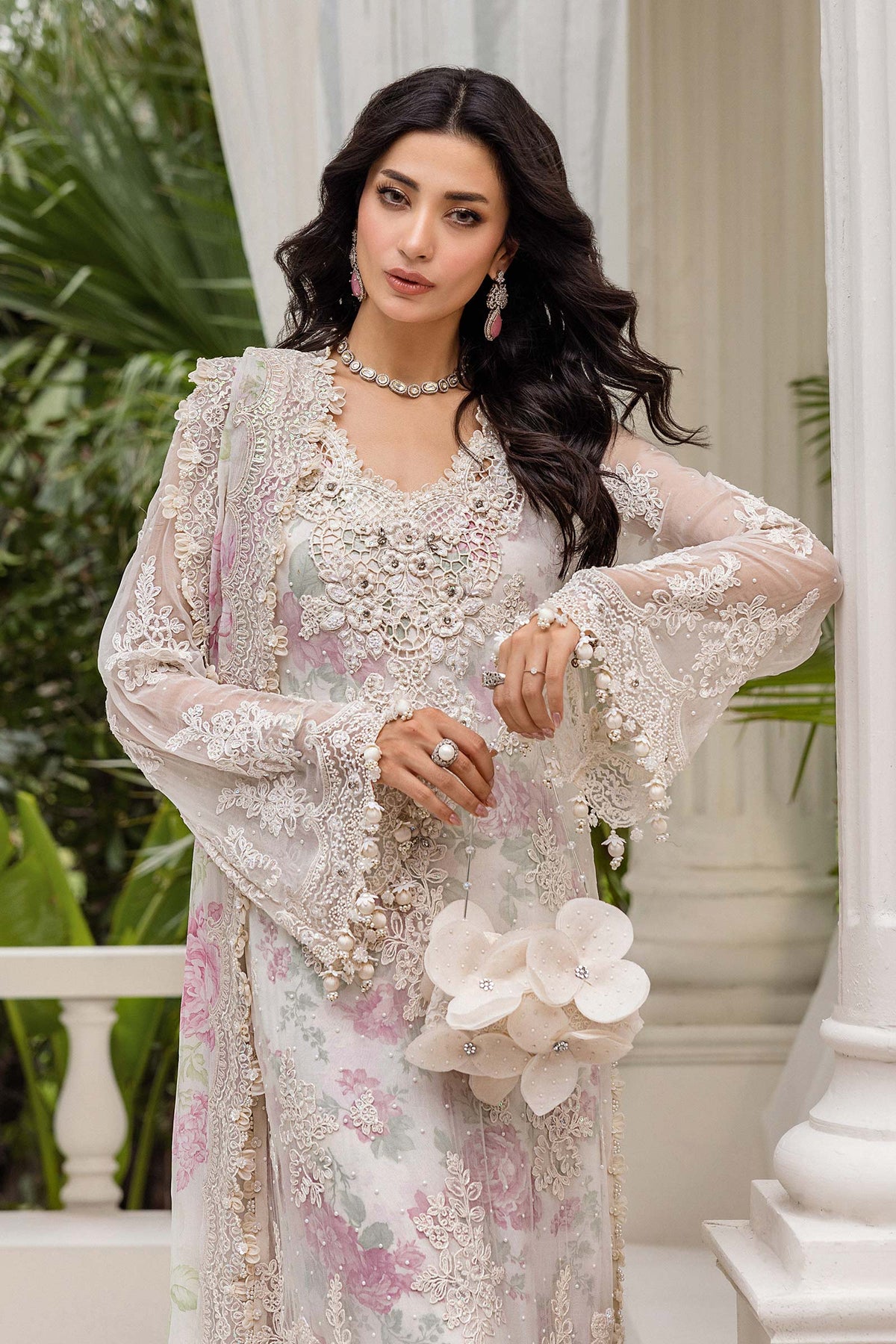 Maria B | Chiffon Formals 25 | MPC-25-101 by Maria B - Designer Dress  - Type : Ladies Clothes - Available at Libayah - 100% Original 