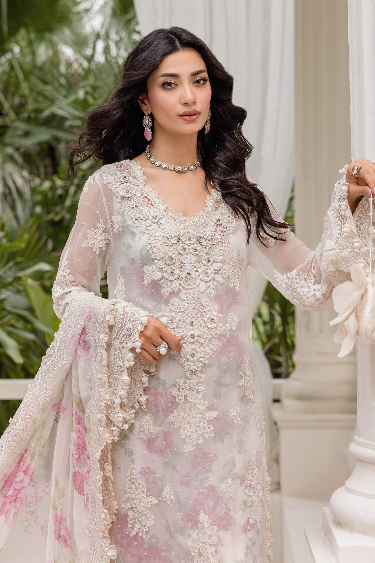 Maria B | Chiffon Formals 25 | MPC-25-101 by Maria B - Designer Dress  - Type : Ladies Clothes - Available at Libayah - 100% Original 