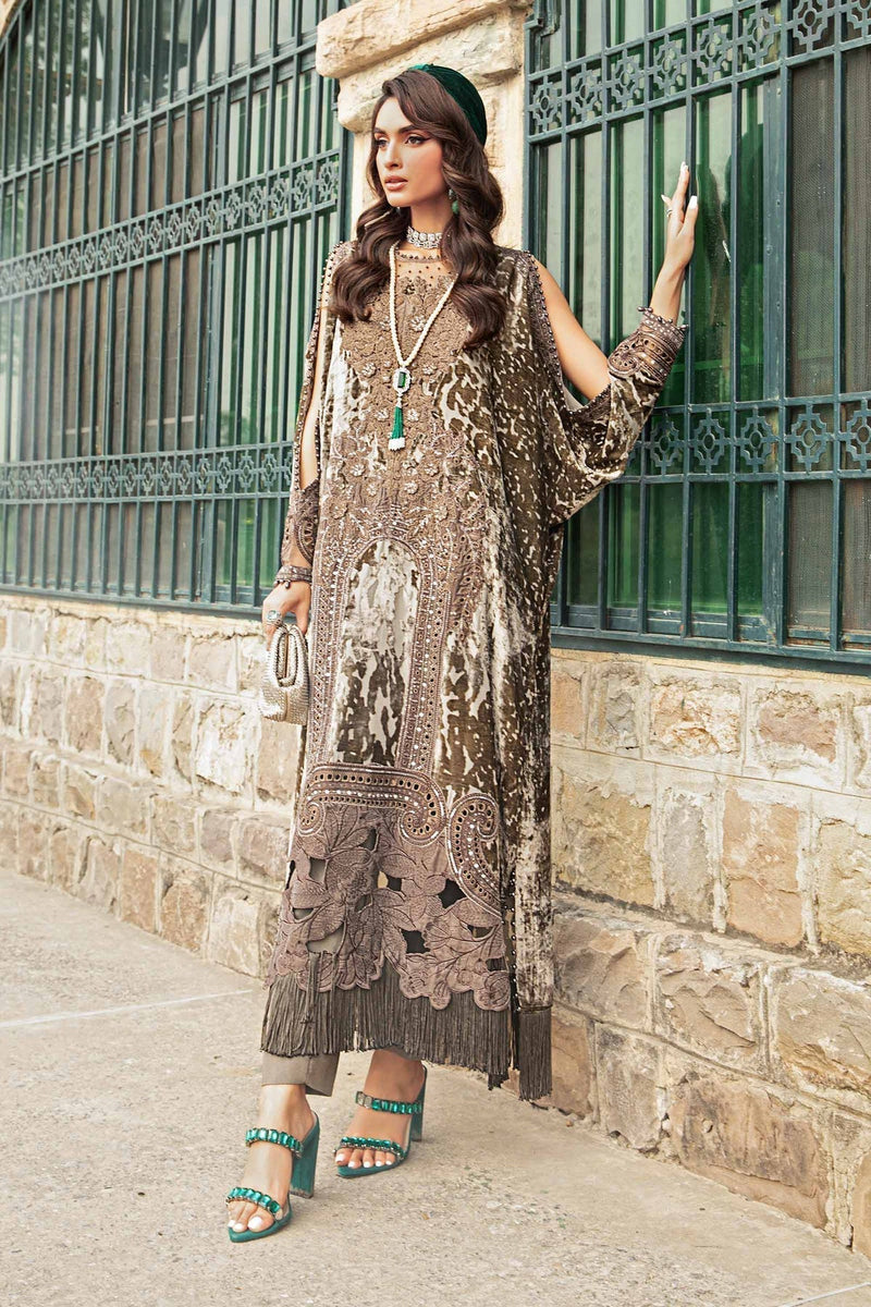 Maria B | Winter Luxe 24 | Velvet DL-1201 by Maria B - Designer Dress  - Type : Ladies Clothes - Available at Libayah - 100% Original 