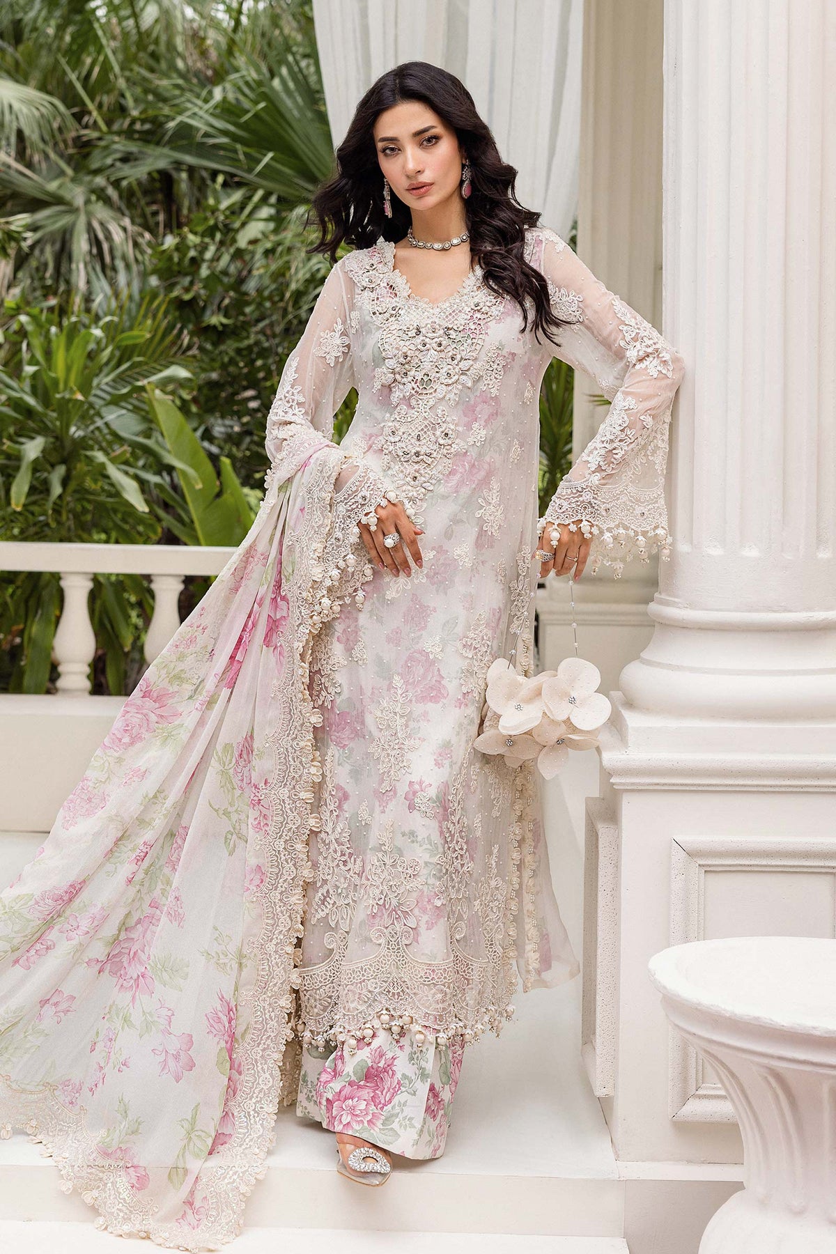 Maria B | Chiffon Formals 25 | MPC-25-101 by Maria B - Designer Dress  - Type : Ladies Clothes - Available at Libayah - 100% Original 