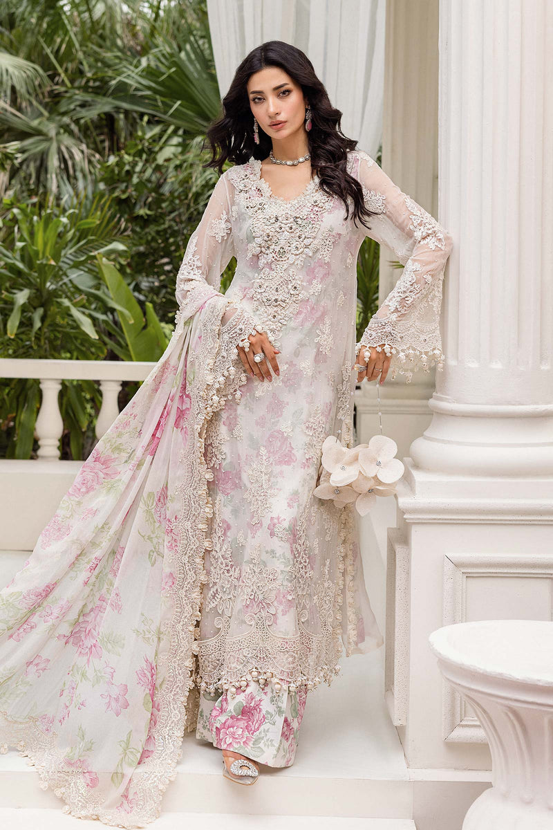 Maria B | Chiffon Formals 25 | MPC-25-101 by Maria B - Designer Dress  - Type : Ladies Clothes - Available at Libayah - 100% Original 