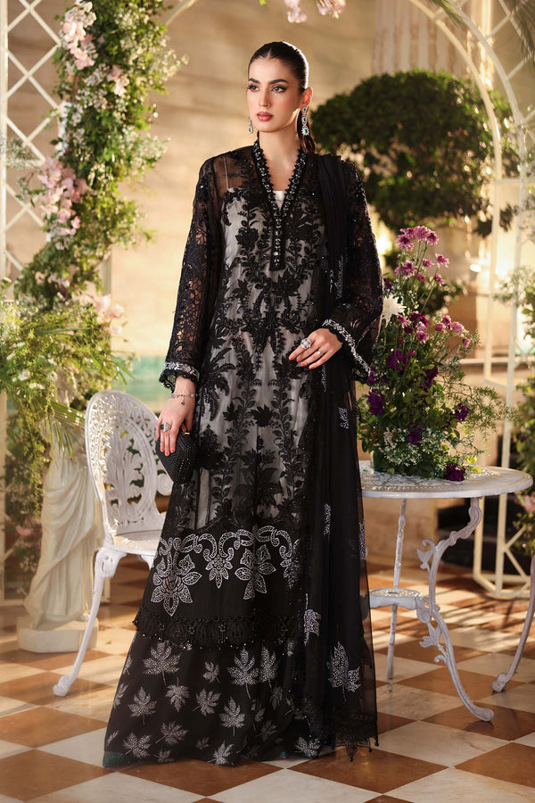 Maria b | Chiffon Formals 26 | MPC-26-101-Black by Maria B - Designer Dress  - Type : Ladies Clothes - Available at Libayah - 100% Original 