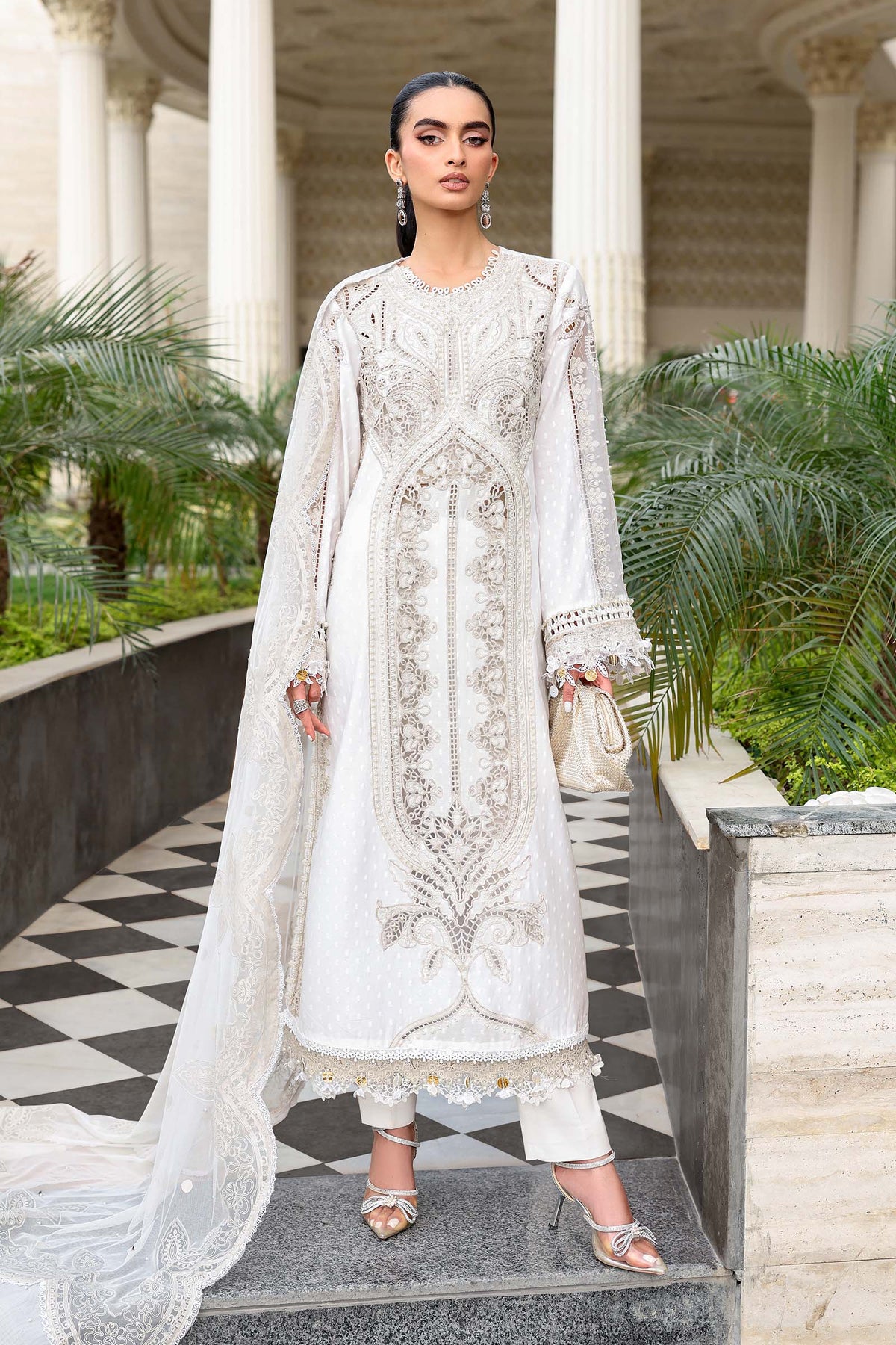 Maria B | luxury Lawn 26 | EL-26-01 by Maria B - Designer Dress  - Type : Ladies Clothes - Available at Libayah - 100% Original 