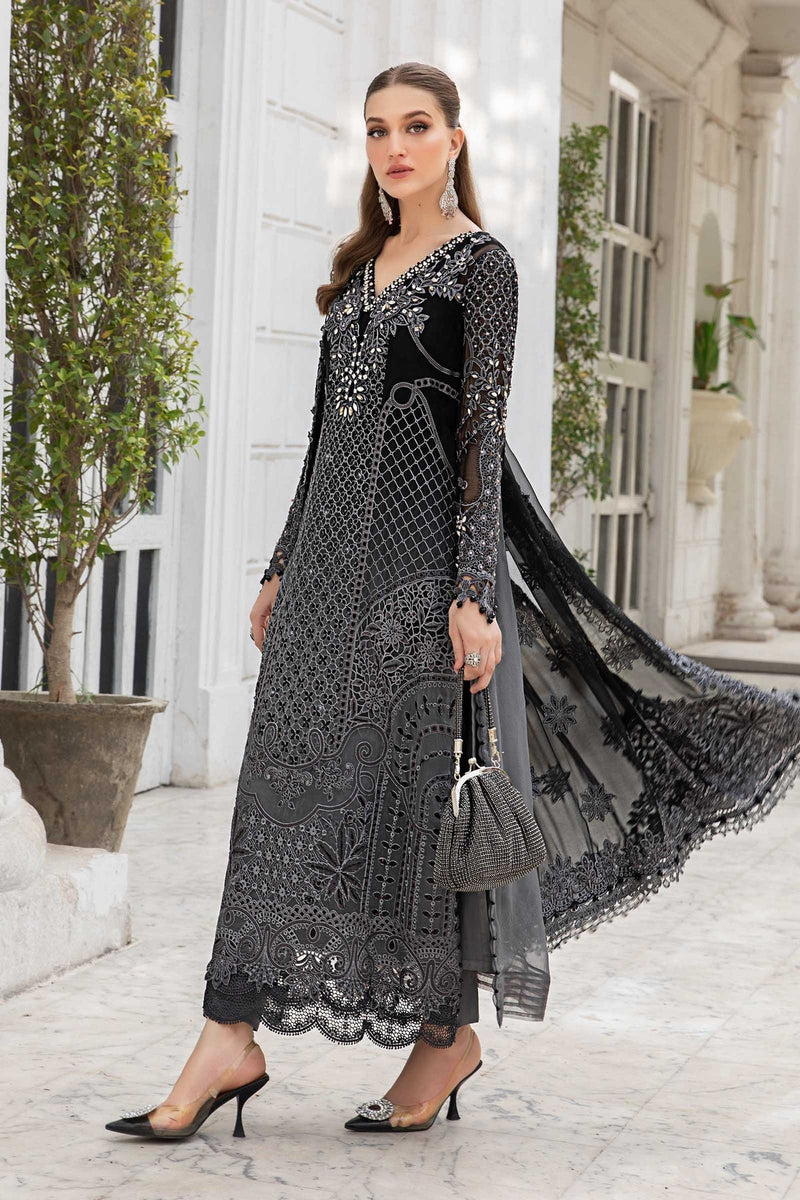 Maria B | Chiffon Formals 24 | Chiffon Suit | MPC-24-101 by Maria B - Designer Dress - Type: Formal - Available at Libayah - 100% Original