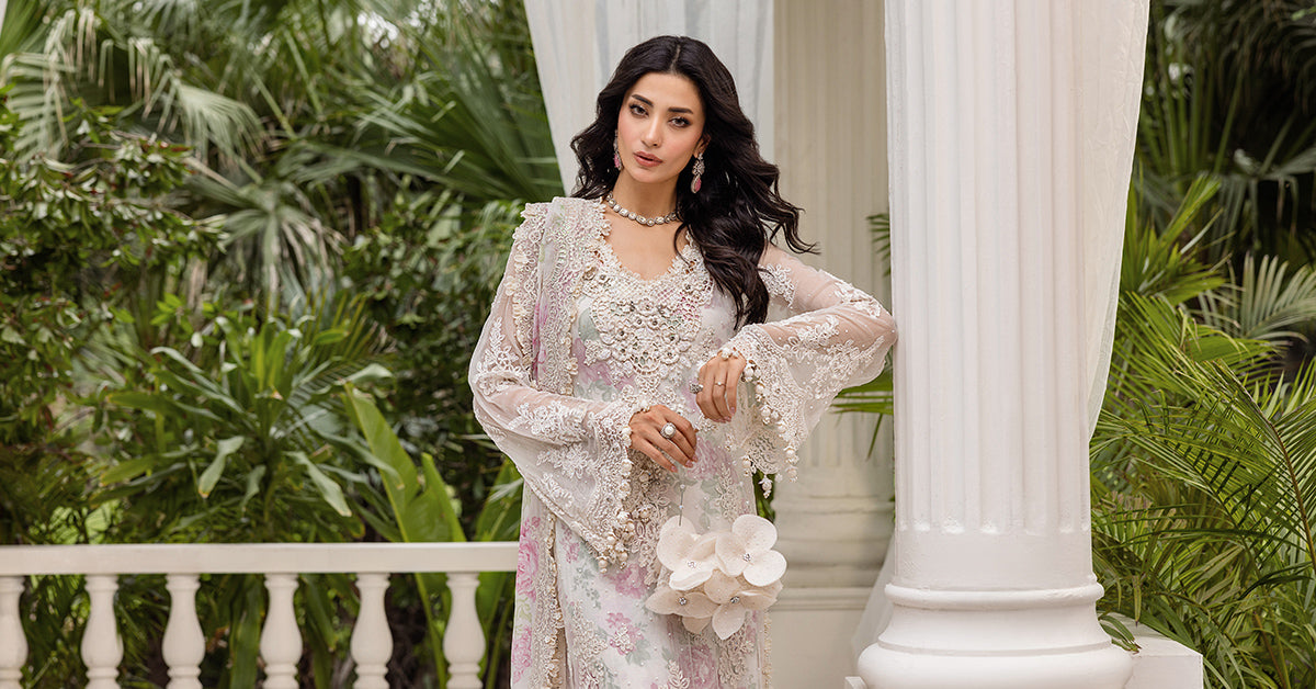 Maria B | Chiffon Formals 25 | MPC-25-101 by Maria B - Designer Dress  - Type : Ladies Clothes - Available at Libayah - 100% Original 
