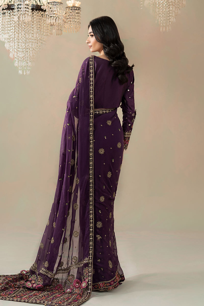Maria B | Soiree Formals | WFS-09-01-Purple by Maria B - Designer Dress - Type : Ladies Clothes - Available at Libayah - 100% Original 