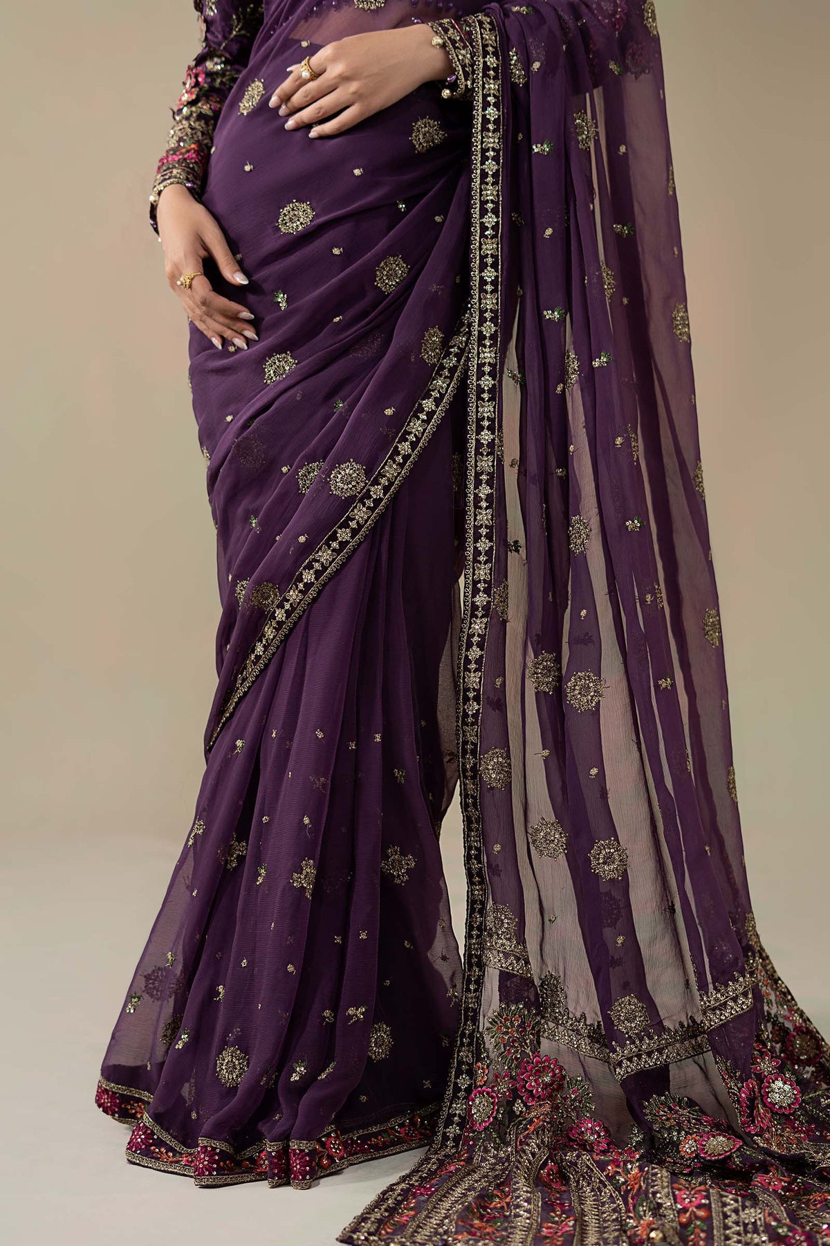 Maria B | Soiree Formals | WFS-09-01-Purple by Maria B - Designer Dress - Type : Ladies Clothes - Available at Libayah - 100% Original 