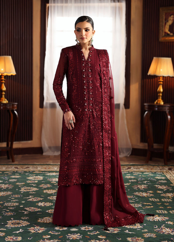 Gulaal | Evayna Embroidered Chiffon | Vezeen by Gulaal - Designer Dress  - Type : Ladies Clothes - Available at Libayah - 100% Original 