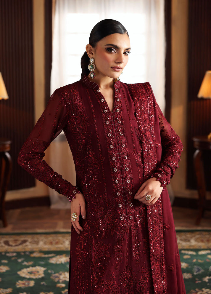 Gulaal | Evayna Embroidered Chiffon | Vezeen by Gulaal - Designer Dress  - Type : Ladies Clothes - Available at Libayah - 100% Original 