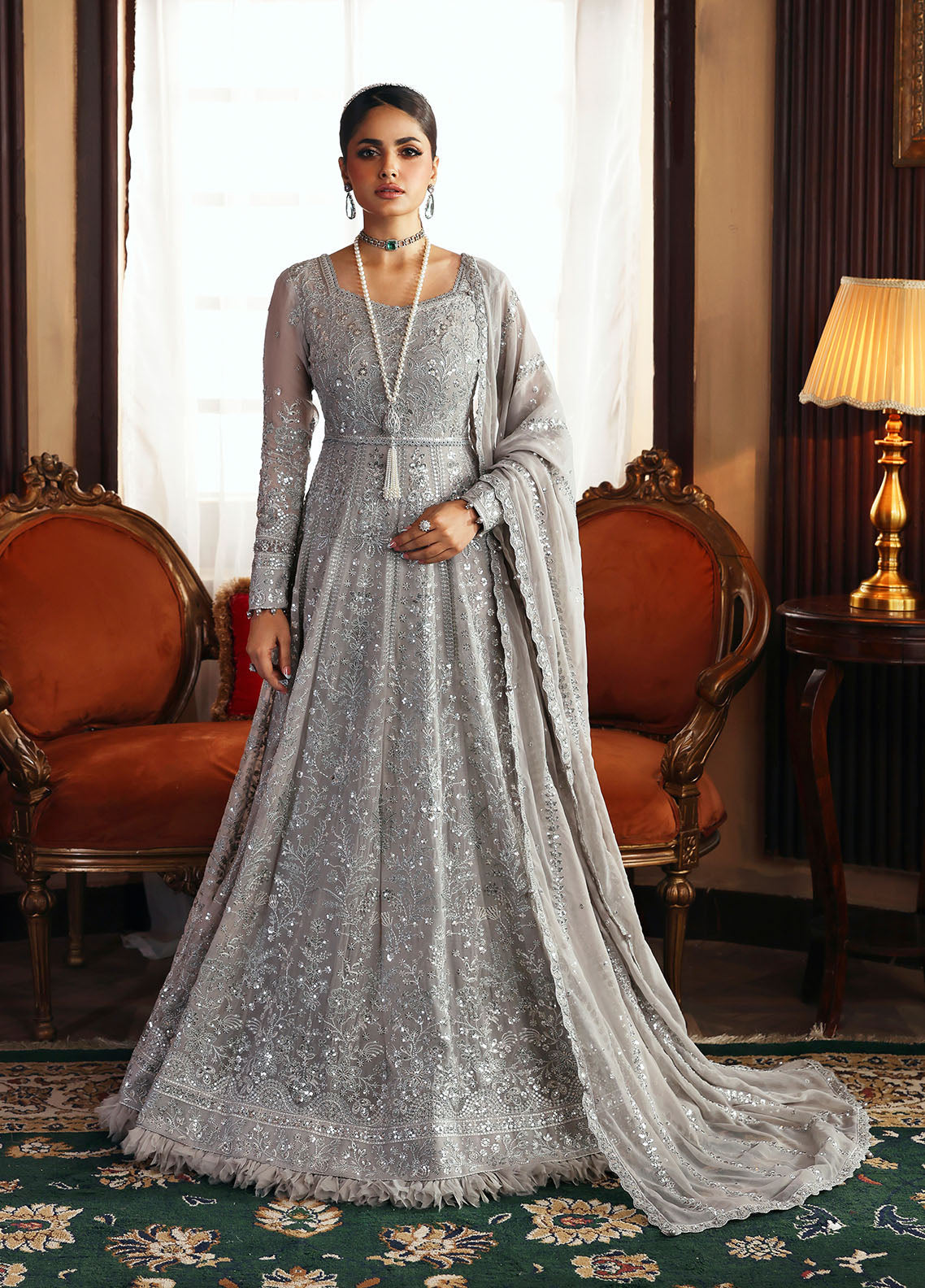 Gulaal | Evayna Embroidered Chiffon | Sheyza by Gulaal - Designer Dress  - Type : Ladies Clothes - Available at Libayah - 100% Original 