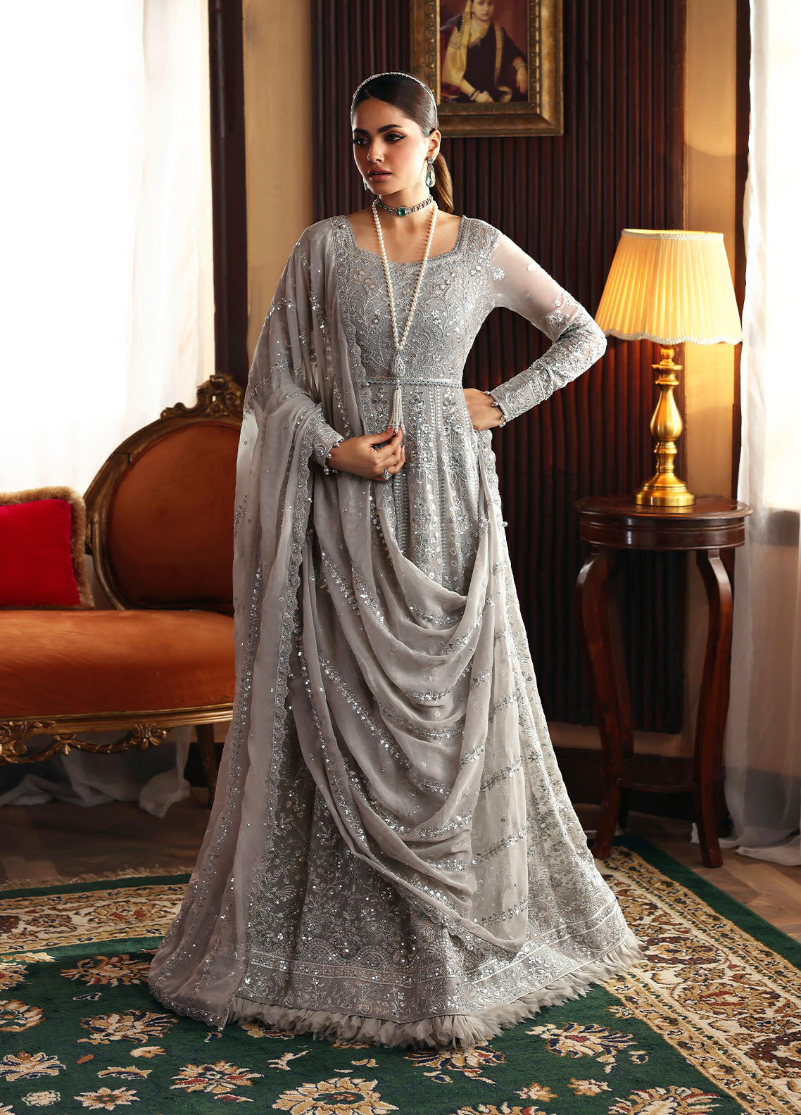 Gulaal | Evayna Embroidered Chiffon | Sheyza by Gulaal - Designer Dress  - Type : Ladies Clothes - Available at Libayah - 100% Original 