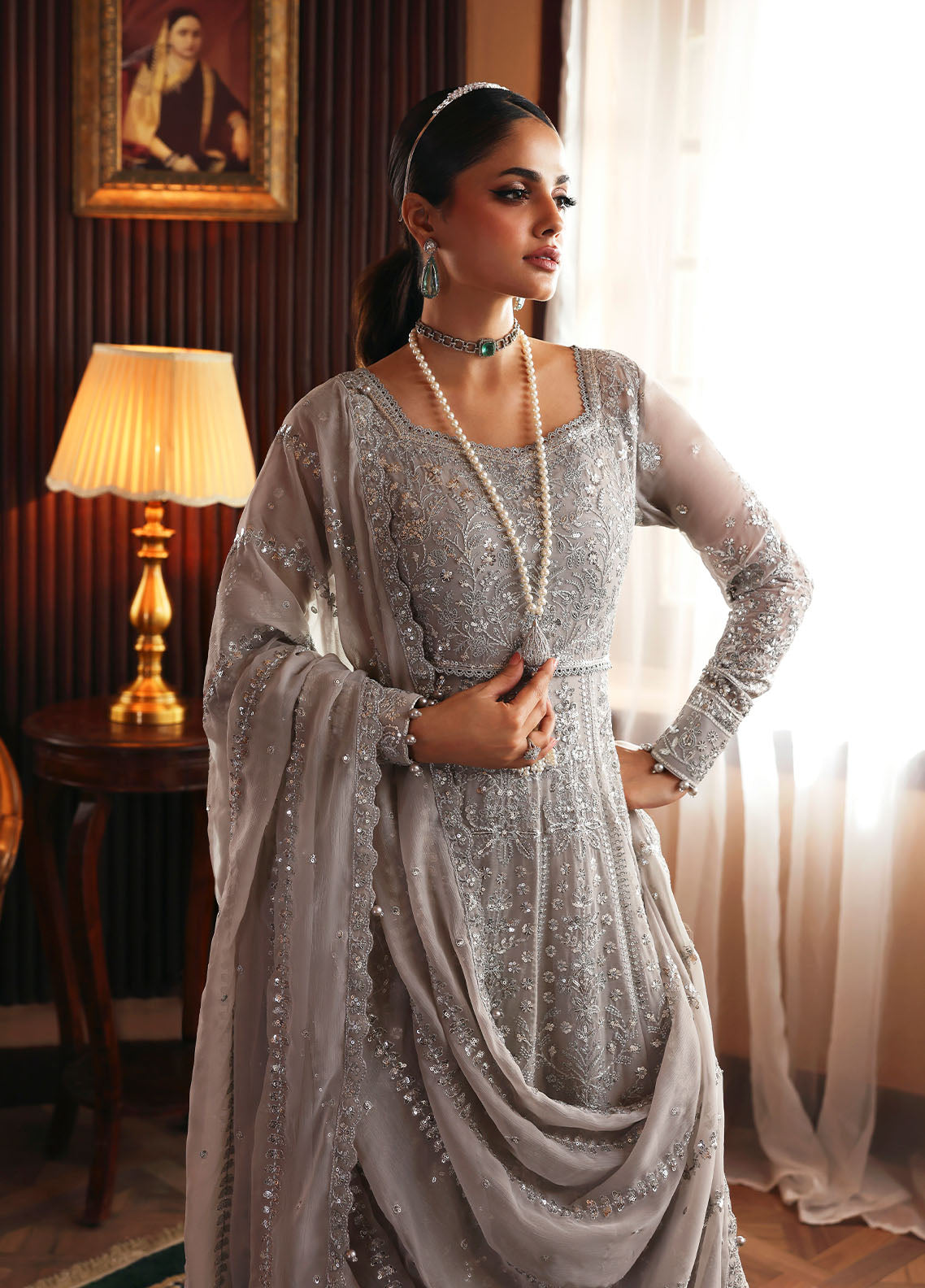 Gulaal | Evayna Embroidered Chiffon | Sheyza by Gulaal - Designer Dress  - Type : Ladies Clothes - Available at Libayah - 100% Original 
