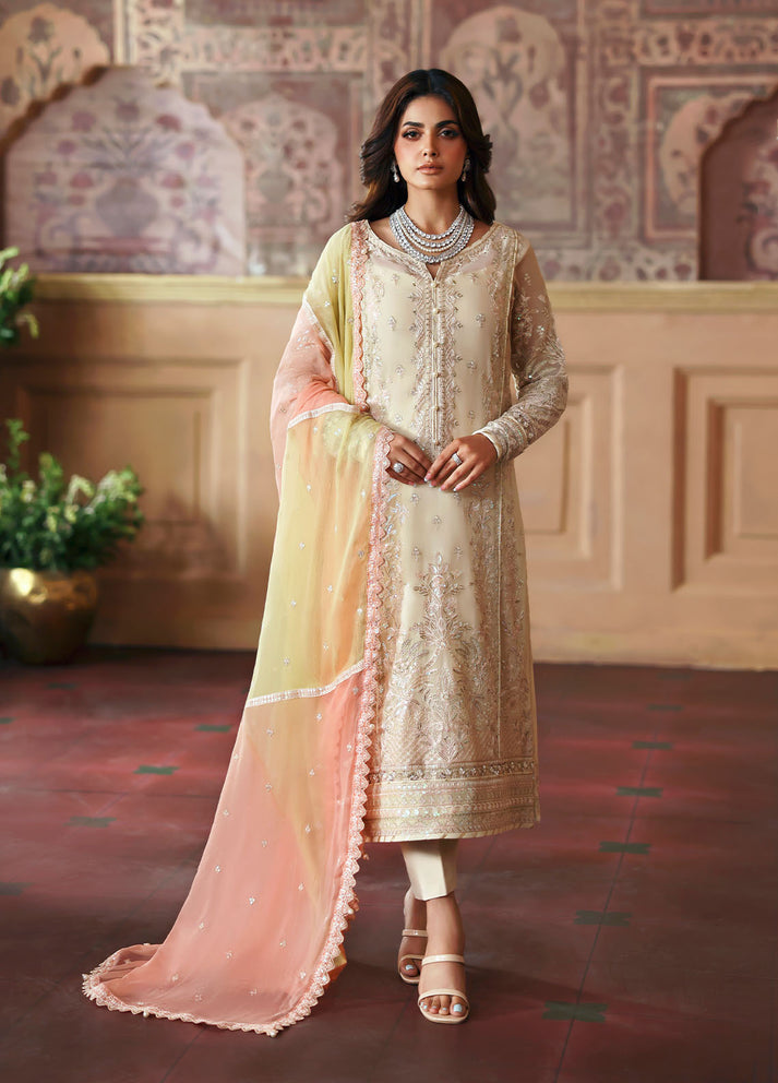 Gulaal | Evayna Embroidered Chiffon | Fareyah by Gulaal - Designer Dress  - Type : Ladies Clothes - Available at Libayah - 100% Original 