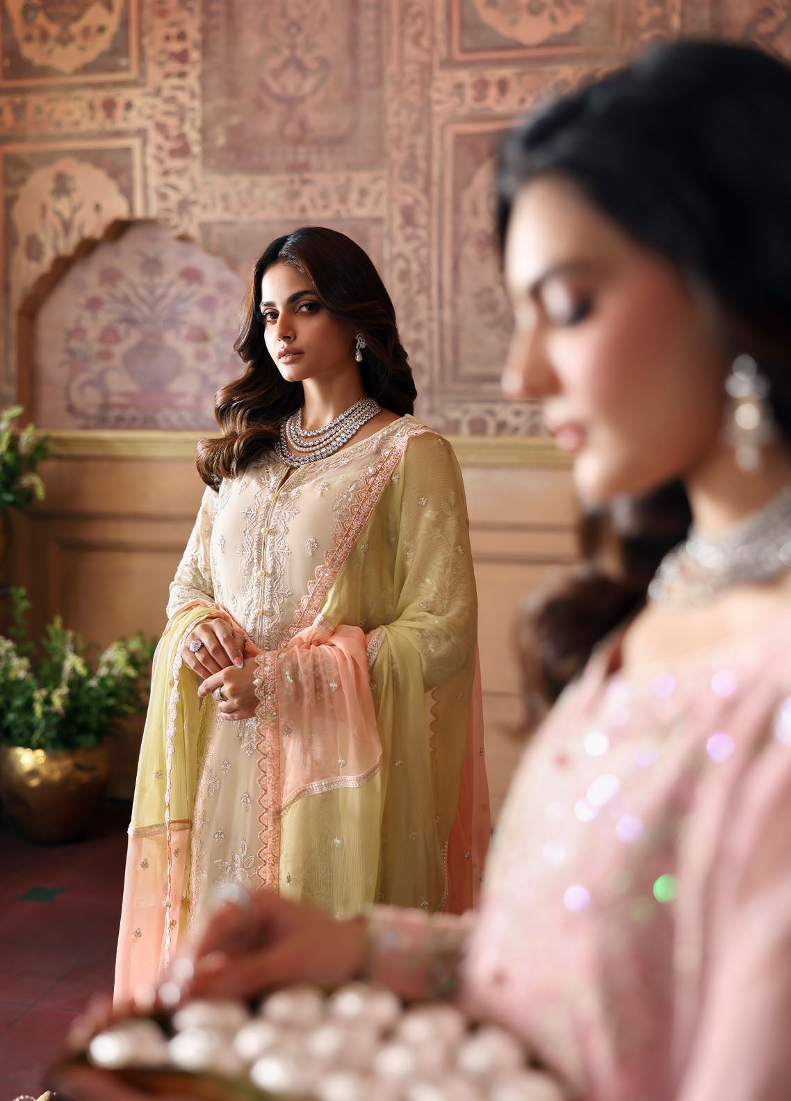 Gulaal | Evayna Embroidered Chiffon | Fareyah by Gulaal - Designer Dress  - Type : Ladies Clothes - Available at Libayah - 100% Original 