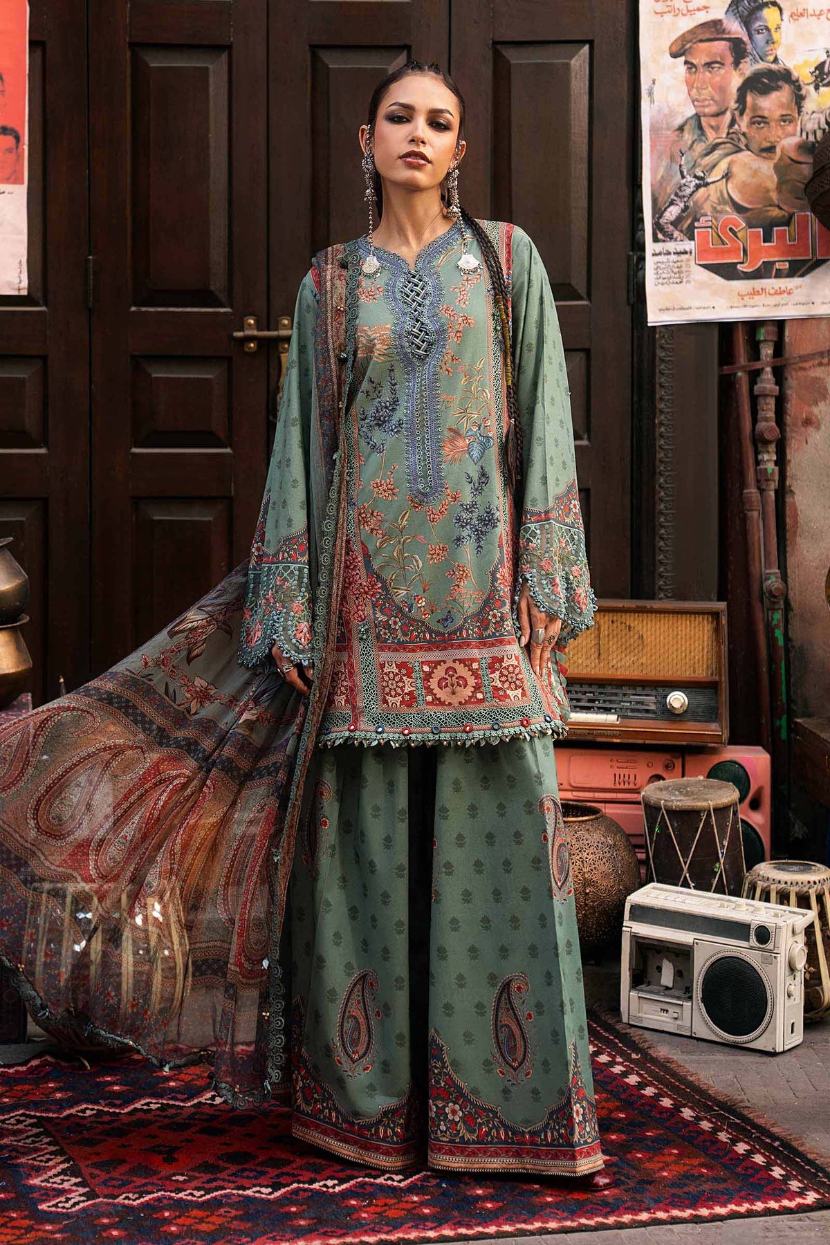 Maria B | M Prints Winter Fall 2026 | MPT-3102-A by Maria B - Designer Dress  - Type : Ladies Clothes - Available at Libayah - 100% Original 