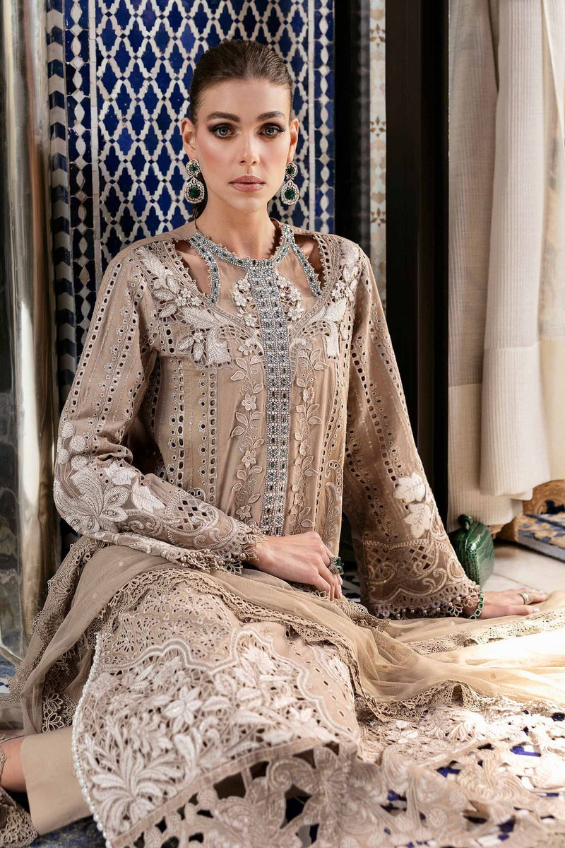 Maria B | Luxury Lawn 25 | D-2502-A by Maria B - Designer Dress - Type: Ladies Clothes - Available at Libayah - 100% Original