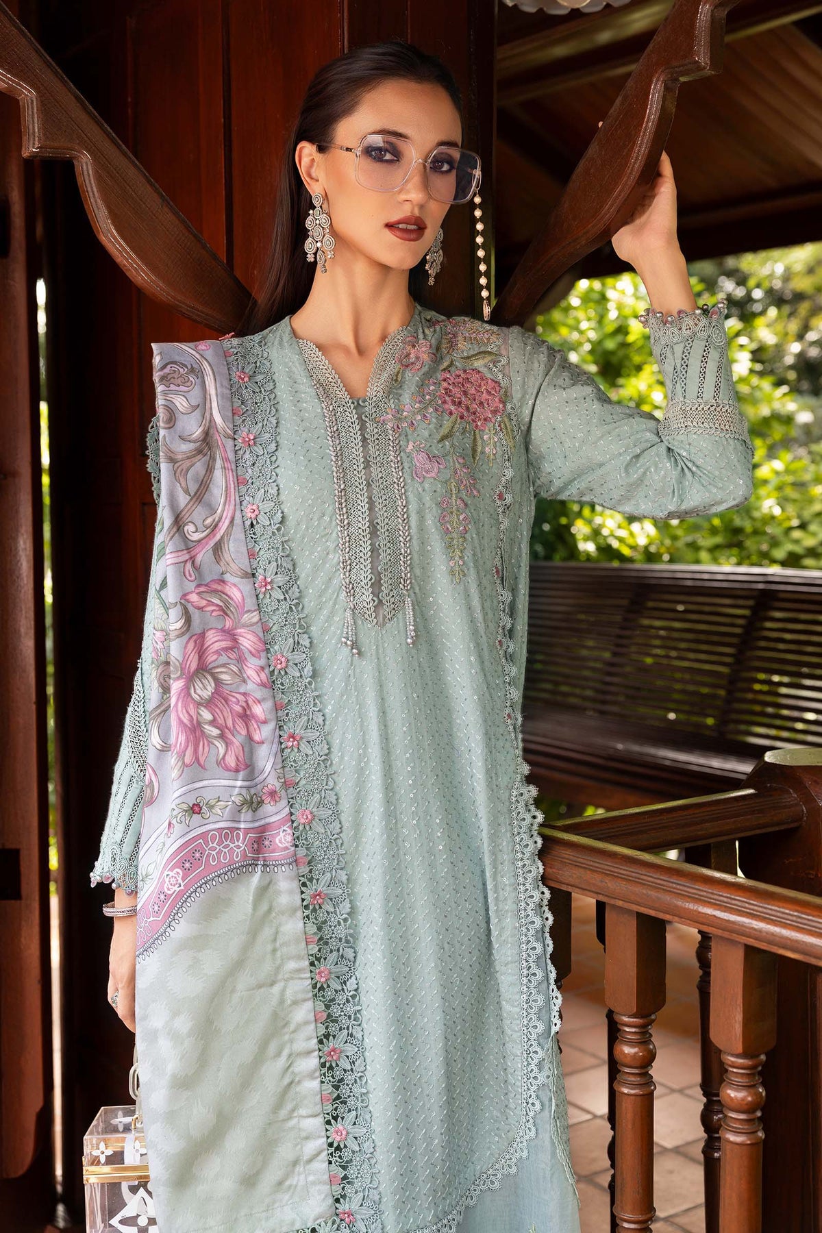 Maria B | M Prints Winter 25 | MPT-2802-A by Maria B - Designer Dress  - Type : Ladies Clothes - Available at Libayah - 100% Original 