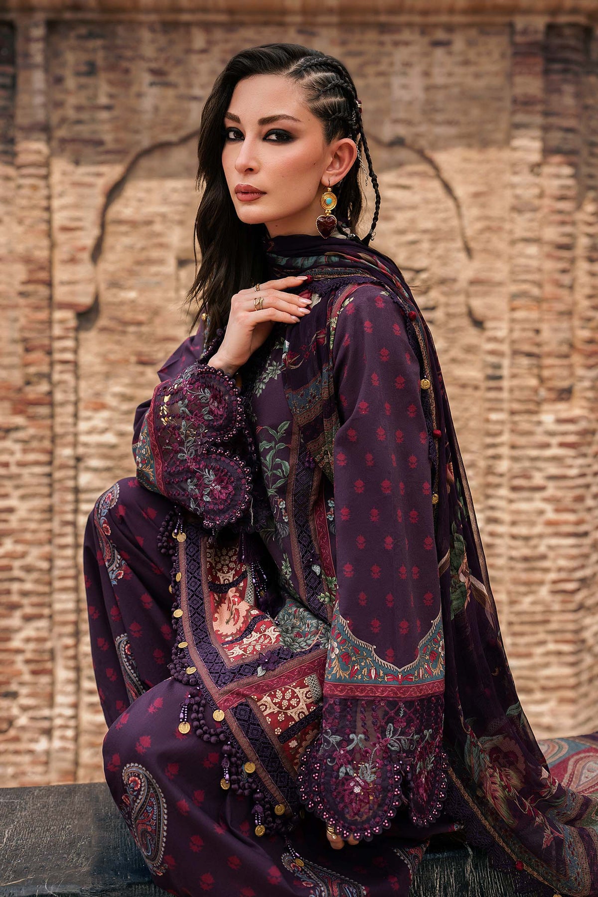 Maria B | M Prints Winter Fall 2026 | MPT-3102-B by Maria B - Designer Dress  - Type : Ladies Clothes - Available at Libayah - 100% Original 