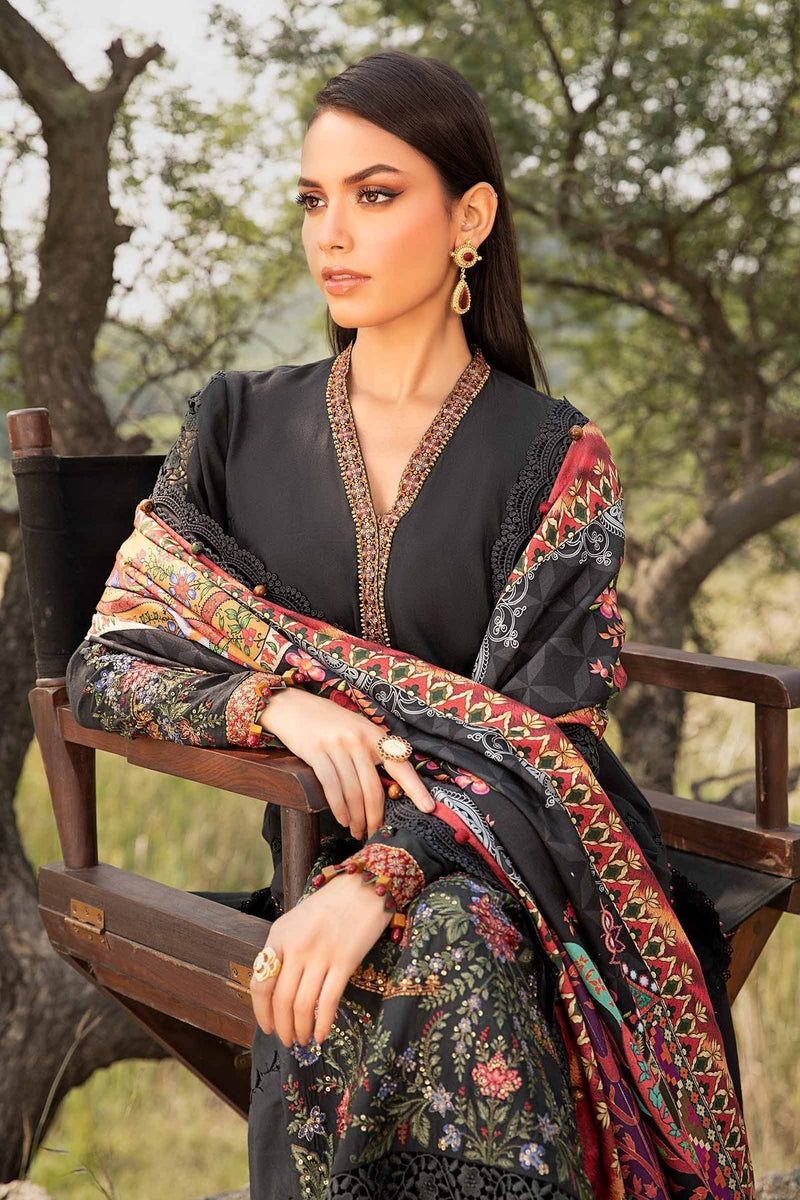 Maria B | M Prints Winter 24 | MPT-2402-B by Maria B - Designer Dress  - Type : Ladies Clothes - Available at Libayah - 100% Original 