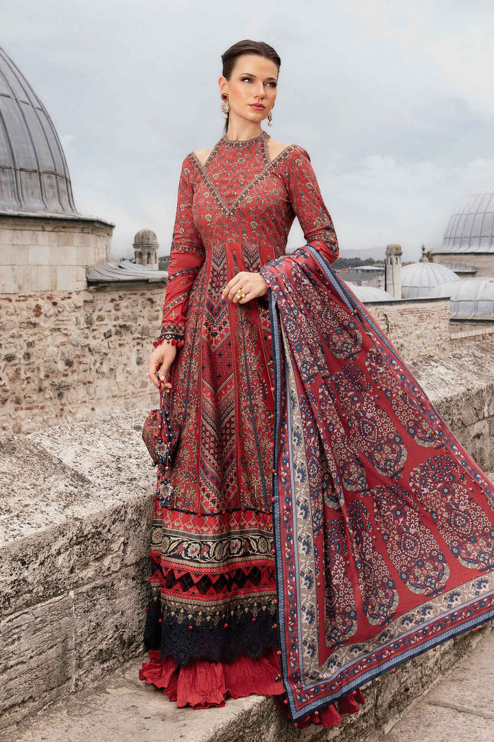 Maria B | M Prints 23 |  MPT-2302-B by Maria B - Designer Dress  - Type : Ladies Clothes - Available at Libayah - 100% Original 