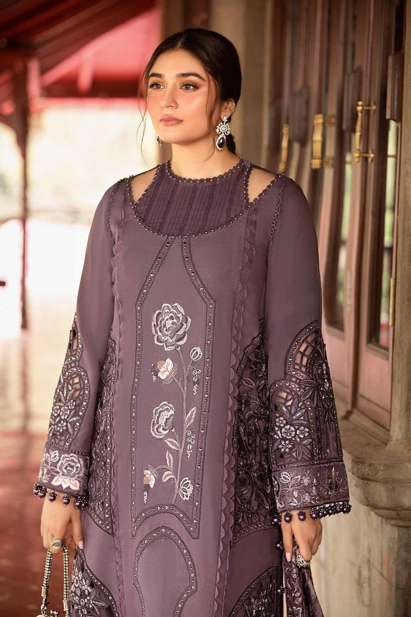 Maria B | Winter Luxe 24 | Velvet DL-1202 by Maria B - Designer Dress  - Type : Ladies Clothes - Available at Libayah - 100% Original 