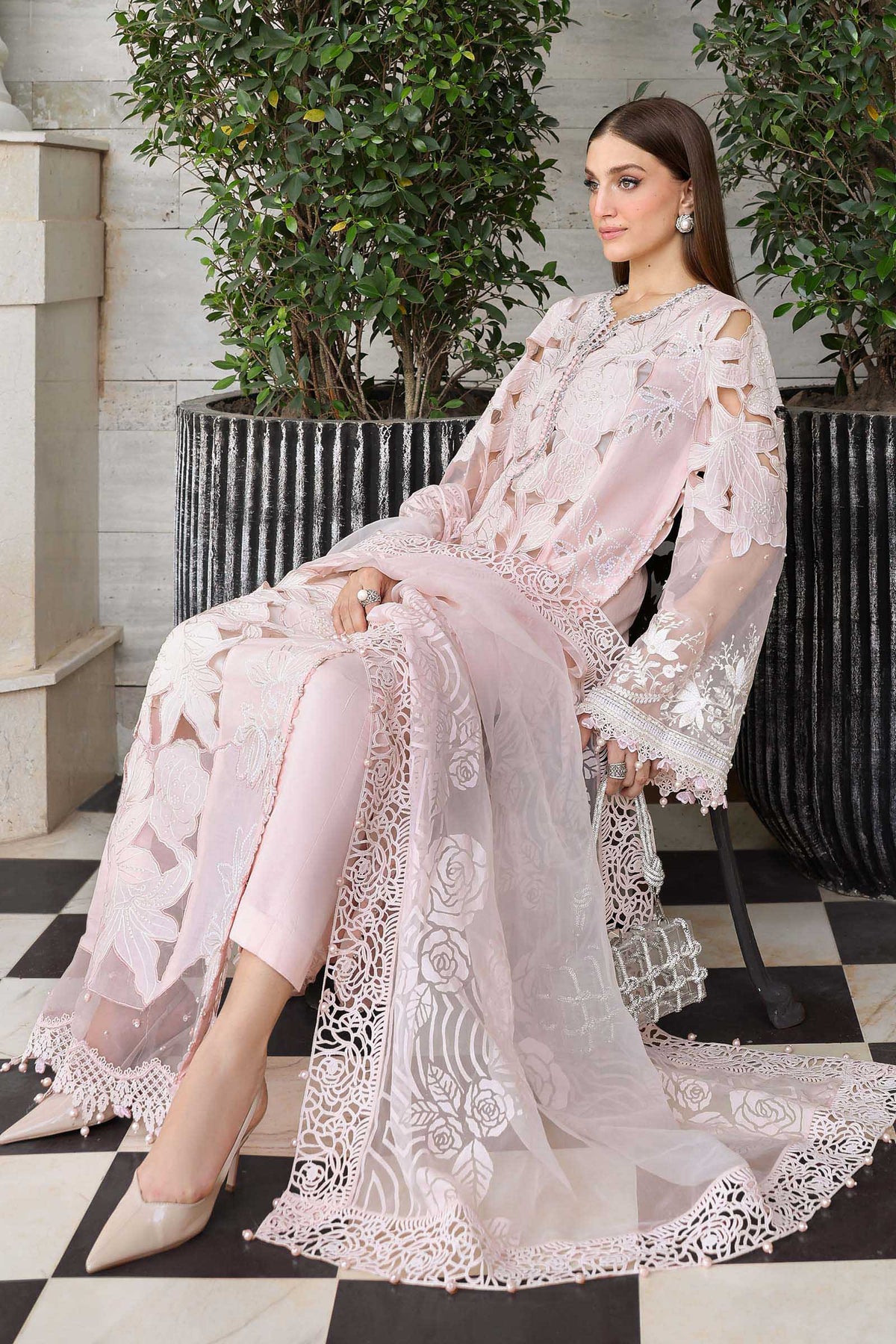 Maria B | luxury Lawn 26 | EL-26-02 by Maria B - Designer Dress  - Type : Ladies Clothes - Available at Libayah - 100% Original 