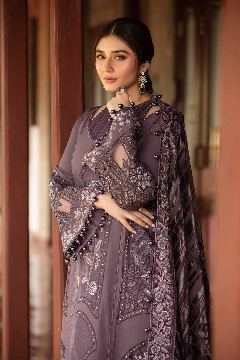 Maria B | Winter Luxe 24 | Velvet DL-1202 by Maria B - Designer Dress  - Type : Ladies Clothes - Available at Libayah - 100% Original 