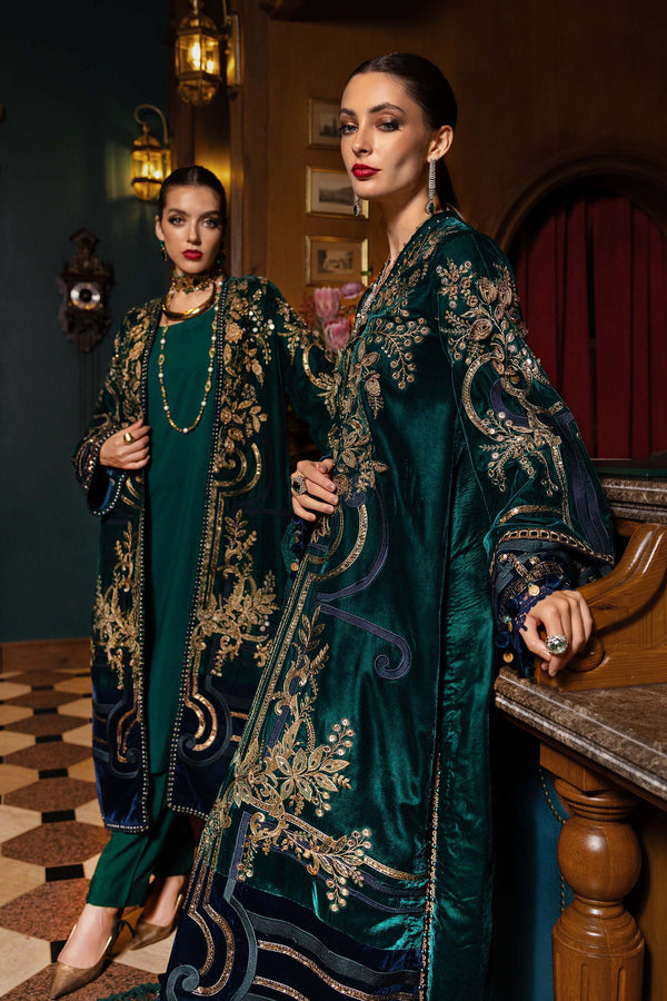 Maria B | Winter Luxe 25 | WL-1302 by Maria B - Designer Dress - Type : Ladies Clothes - Available at Libayah - 100% Original 