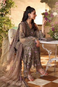 Maria b | Chiffon Formals 26 | MPC-26-102-Muted Mocha Brown by Maria B - Designer Dress  - Type : Ladies Clothes - Available at Libayah - 100% Original 