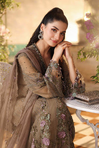 Maria b | Chiffon Formals 26 | MPC-26-102-Muted Mocha Brown by Maria B - Designer Dress  - Type : Ladies Clothes - Available at Libayah - 100% Original 