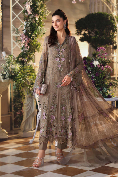 Maria b | Chiffon Formals 26 | MPC-26-102-Muted Mocha Brown