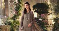 Maria b | Chiffon Formals 26 | MPC-26-102-Muted Mocha Brown by Maria B - Designer Dress  - Type : Ladies Clothes - Available at Libayah - 100% Original 