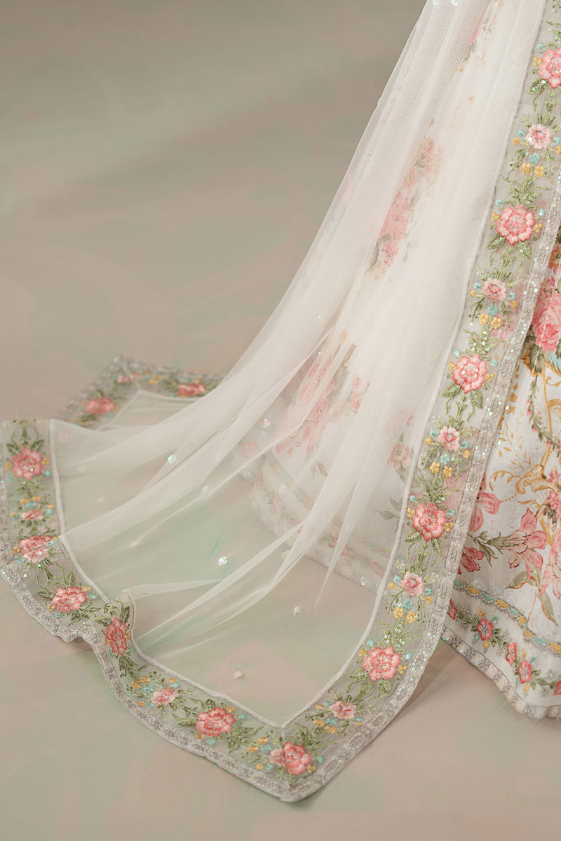 Maria B | Soiree Formals | WFS-09-02-White by Maria B - Designer Dress - Type : Ladies Clothes - Available at Libayah - 100% Original 