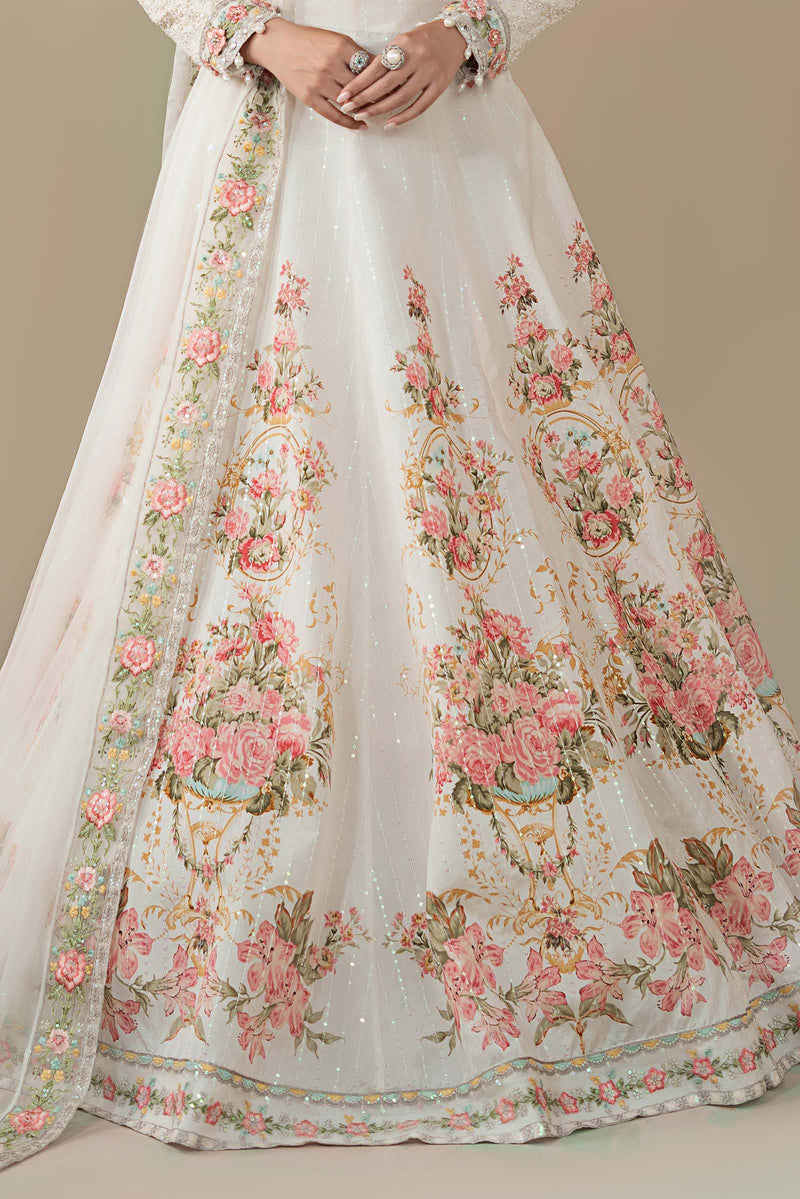 Maria B | Soiree Formals | WFS-09-02-White by Maria B - Designer Dress - Type : Ladies Clothes - Available at Libayah - 100% Original 