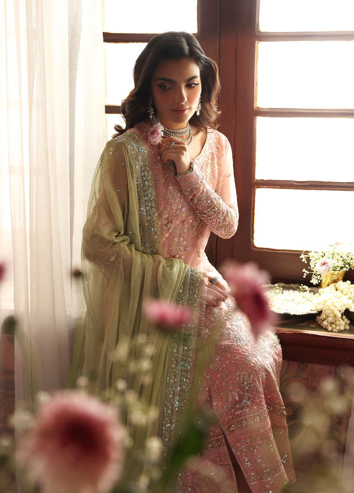 Gulaal | Evayna Embroidered Chiffon | Layana by Gulaal - Designer Dress  - Type : Ladies Clothes - Available at Libayah - 100% Original 