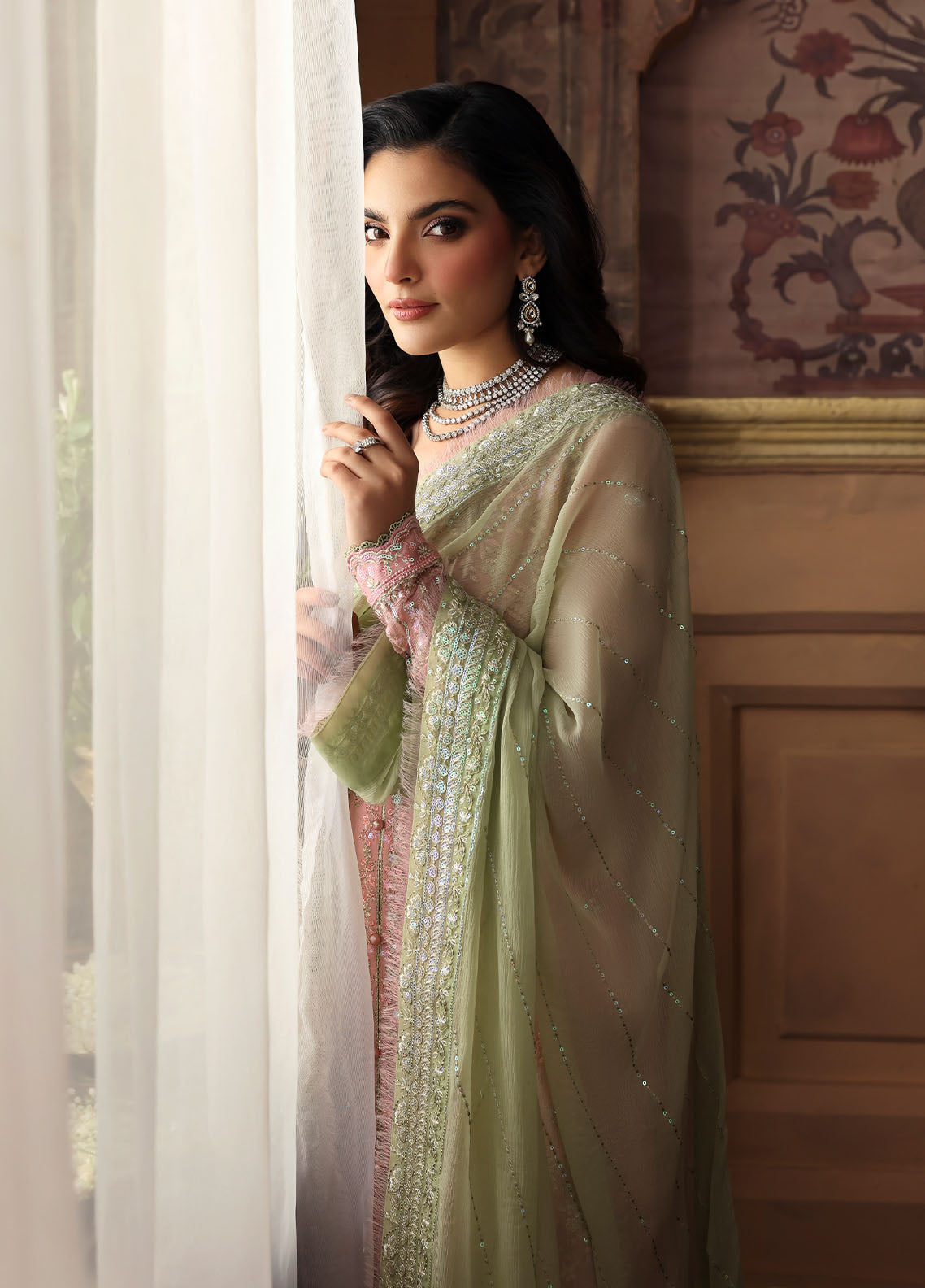 Gulaal | Evayna Embroidered Chiffon | Layana by Gulaal - Designer Dress  - Type : Ladies Clothes - Available at Libayah - 100% Original 