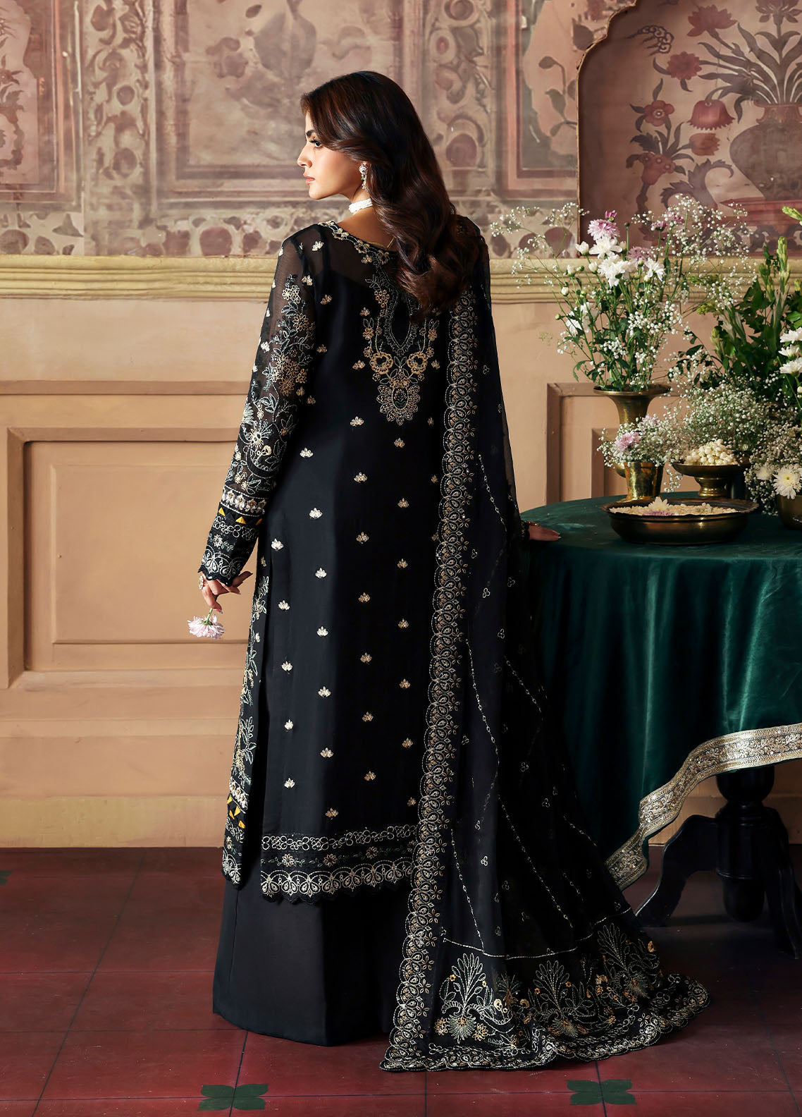 Gulaal | Evayna Embroidered Chiffon |Deenah by Gulaal - Designer Dress  - Type : Ladies Clothes - Available at Libayah - 100% Original 