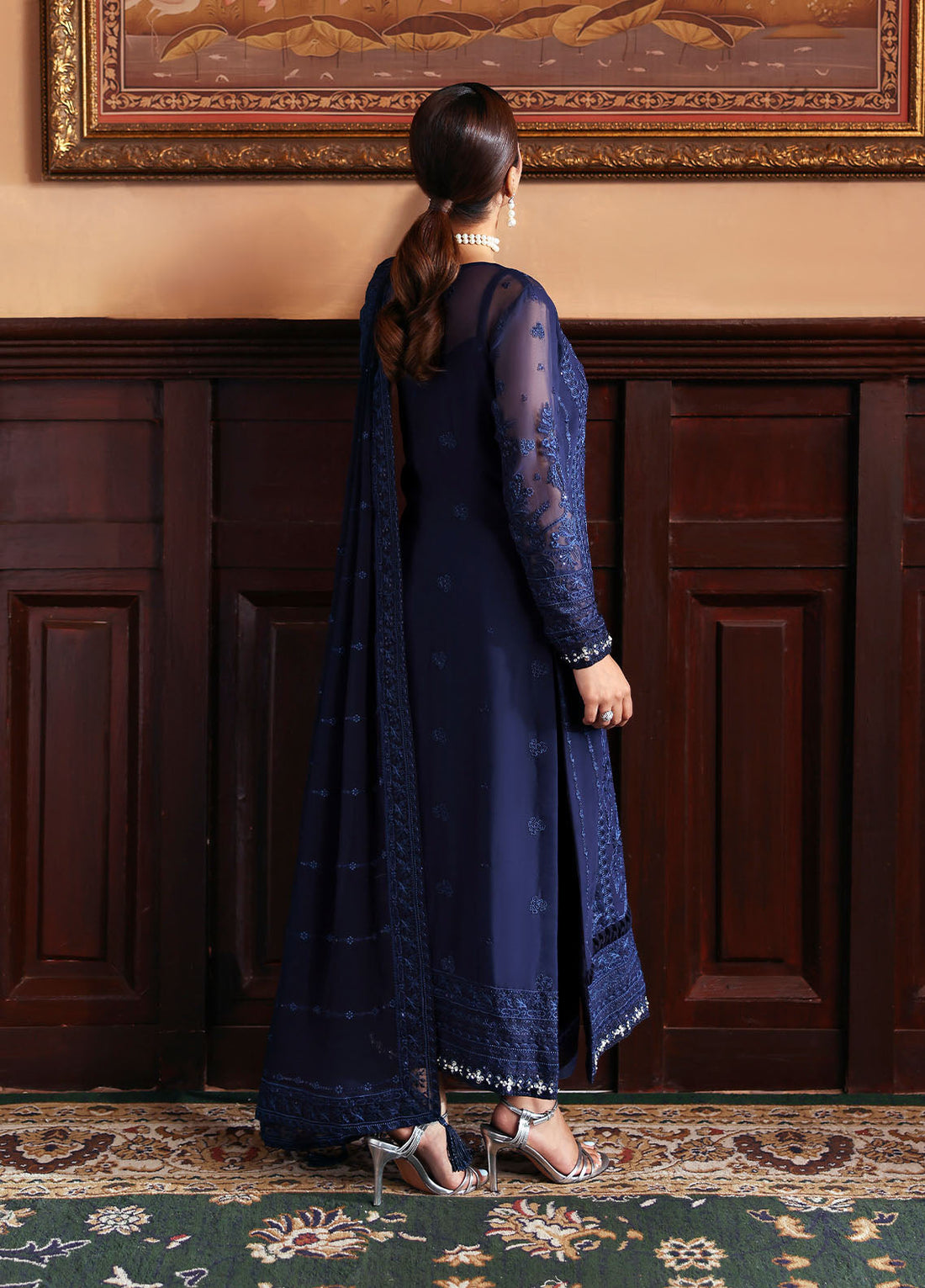 Gulaal | Evayna Embroidered Chiffon | Leesha by Gulaal - Designer Dress  - Type : Ladies Clothes - Available at Libayah - 100% Original 