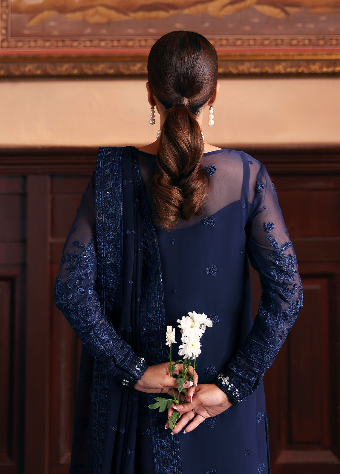 Gulaal | Evayna Embroidered Chiffon | Leesha by Gulaal - Designer Dress  - Type : Ladies Clothes - Available at Libayah - 100% Original 