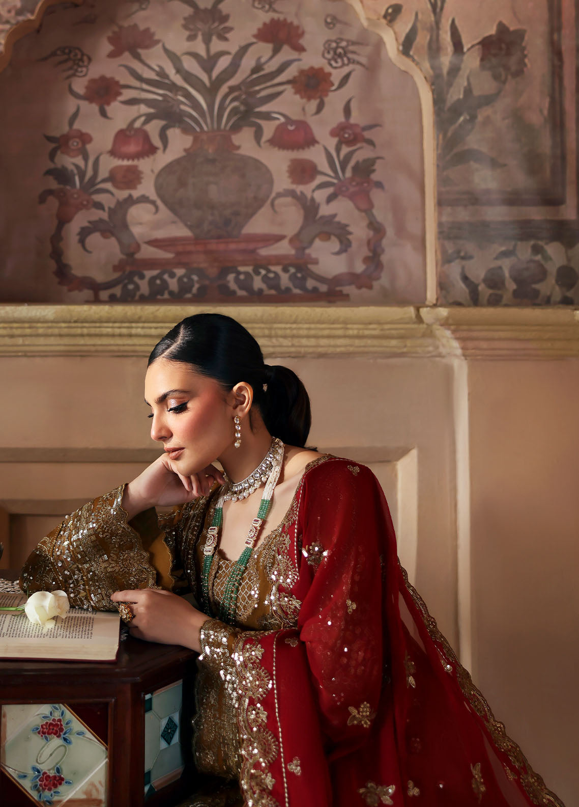 Gulaal | Evayna Embroidered Chiffon | Dinara by Gulaal - Designer Dress  - Type : Ladies Clothes - Available at Libayah - 100% Original 