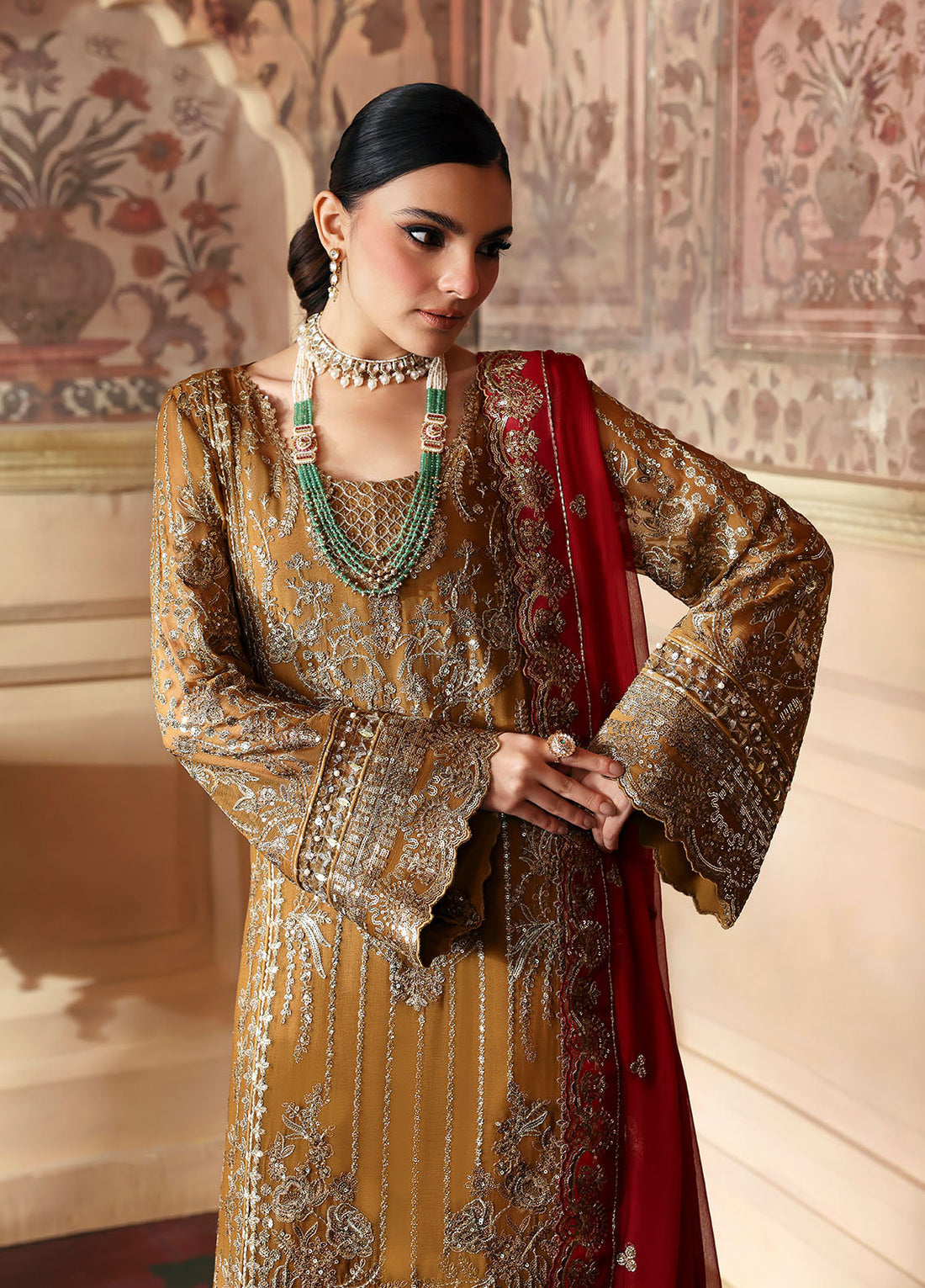Gulaal | Evayna Embroidered Chiffon | Dinara by Gulaal - Designer Dress  - Type : Ladies Clothes - Available at Libayah - 100% Original 